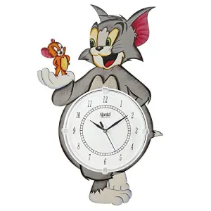 CIRCADIAN Wooden Hand Painted Designer Wall Clock for Home Living Room Office Bedroom (Multicolour)