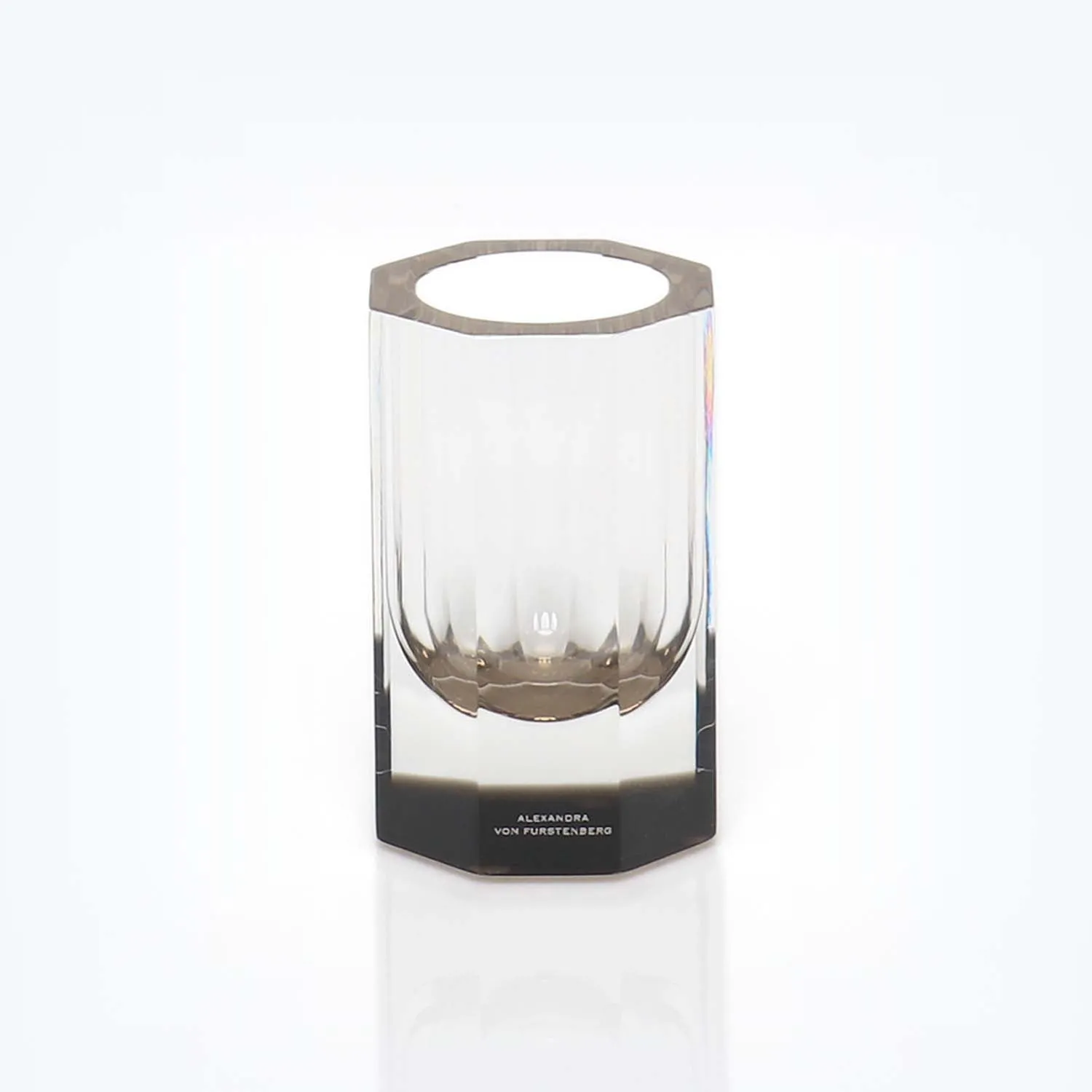Clear Bronze Bolt Vase