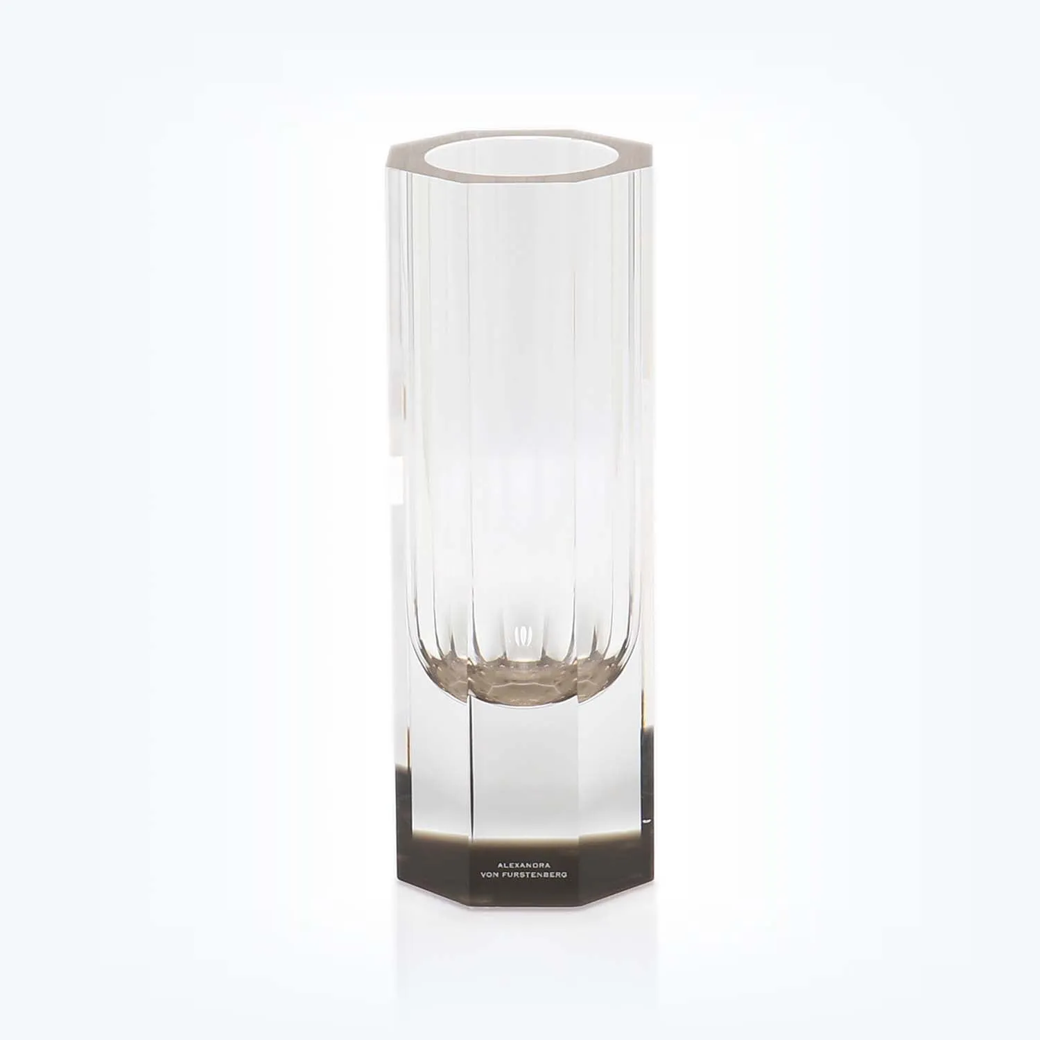 Clear Bronze Bolt Vase