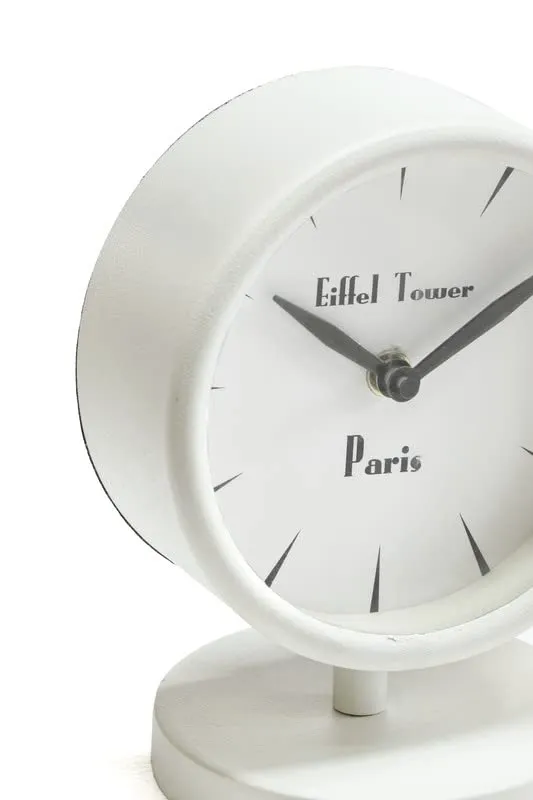 Cocovey Homes White Table Clock for Office Desk, Analog Clock for Study Table