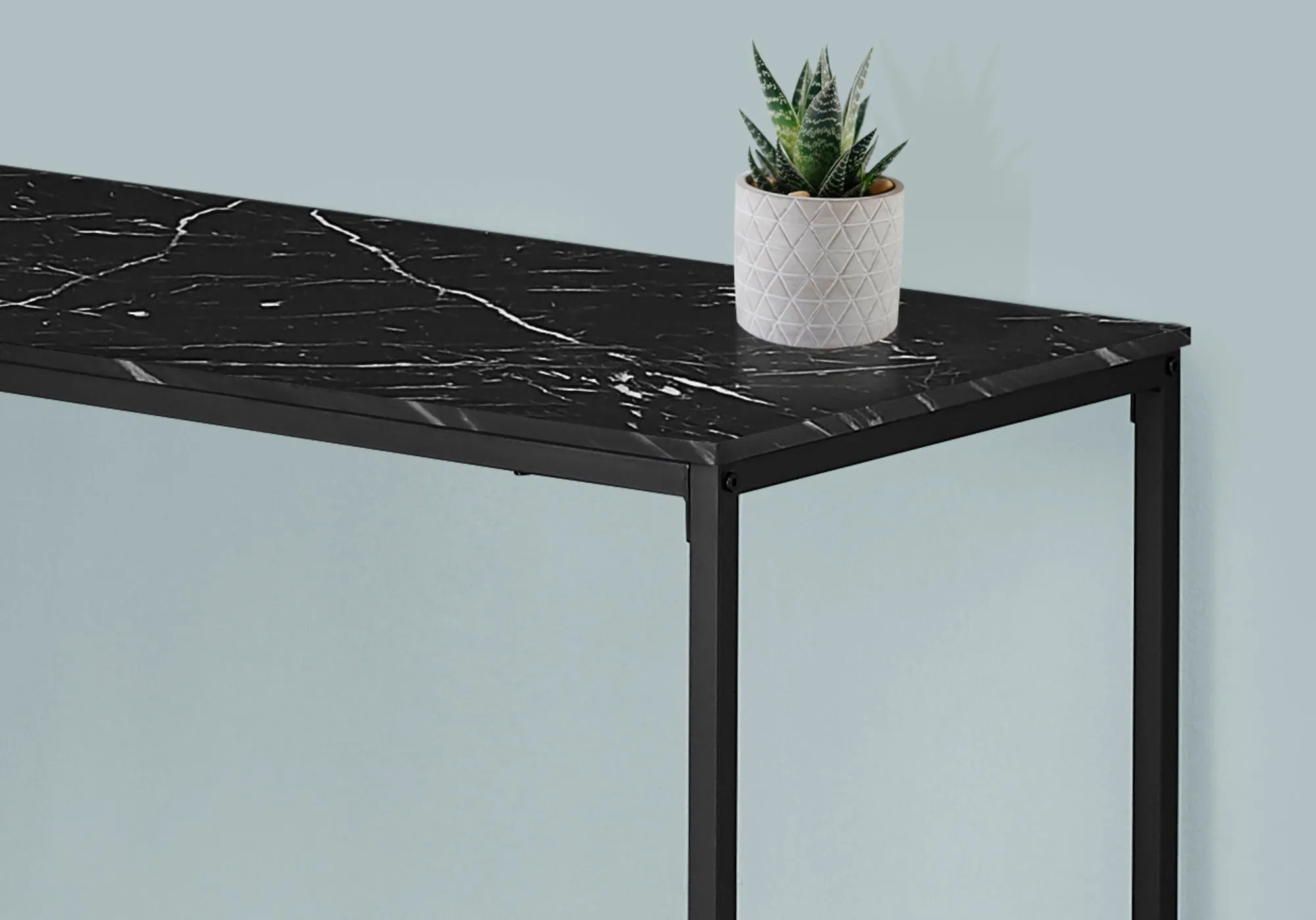 Computer Desk, Home Office, Corner, L Shape, Laptop, Marble Look Contemporary & Modern by Couch.com