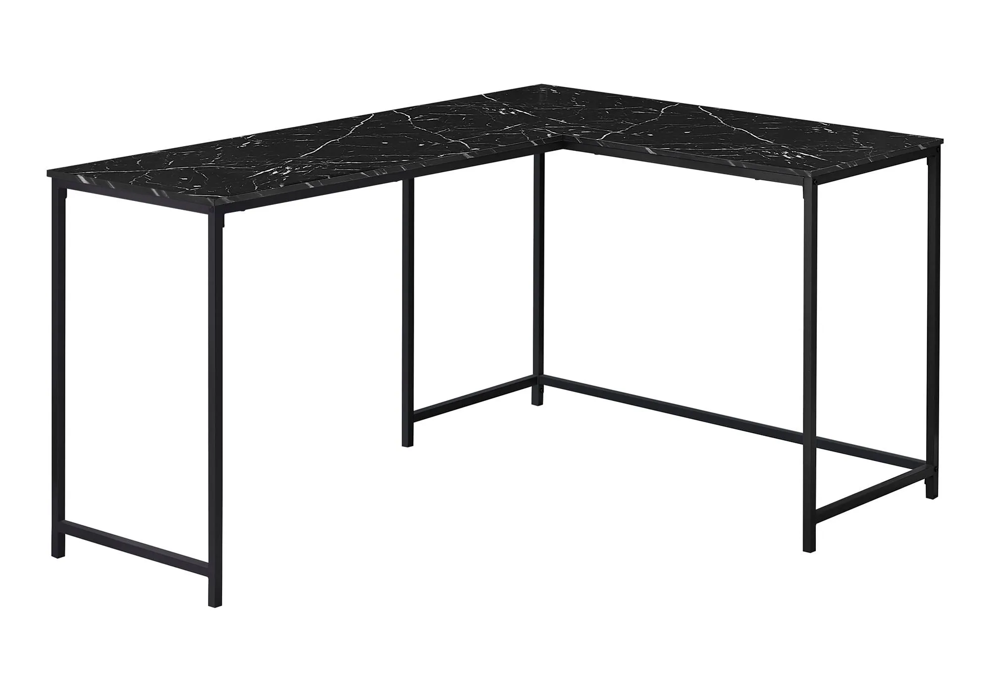 Computer Desk, Home Office, Corner, L Shape, Laptop, Marble Look Contemporary & Modern by Couch.com