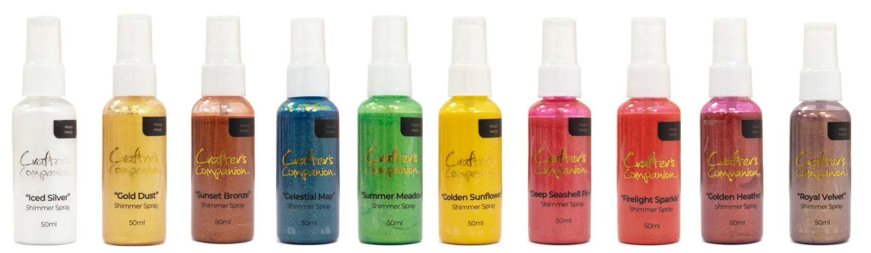 Crafter's Companion Shimmer Spray Complete Collection
