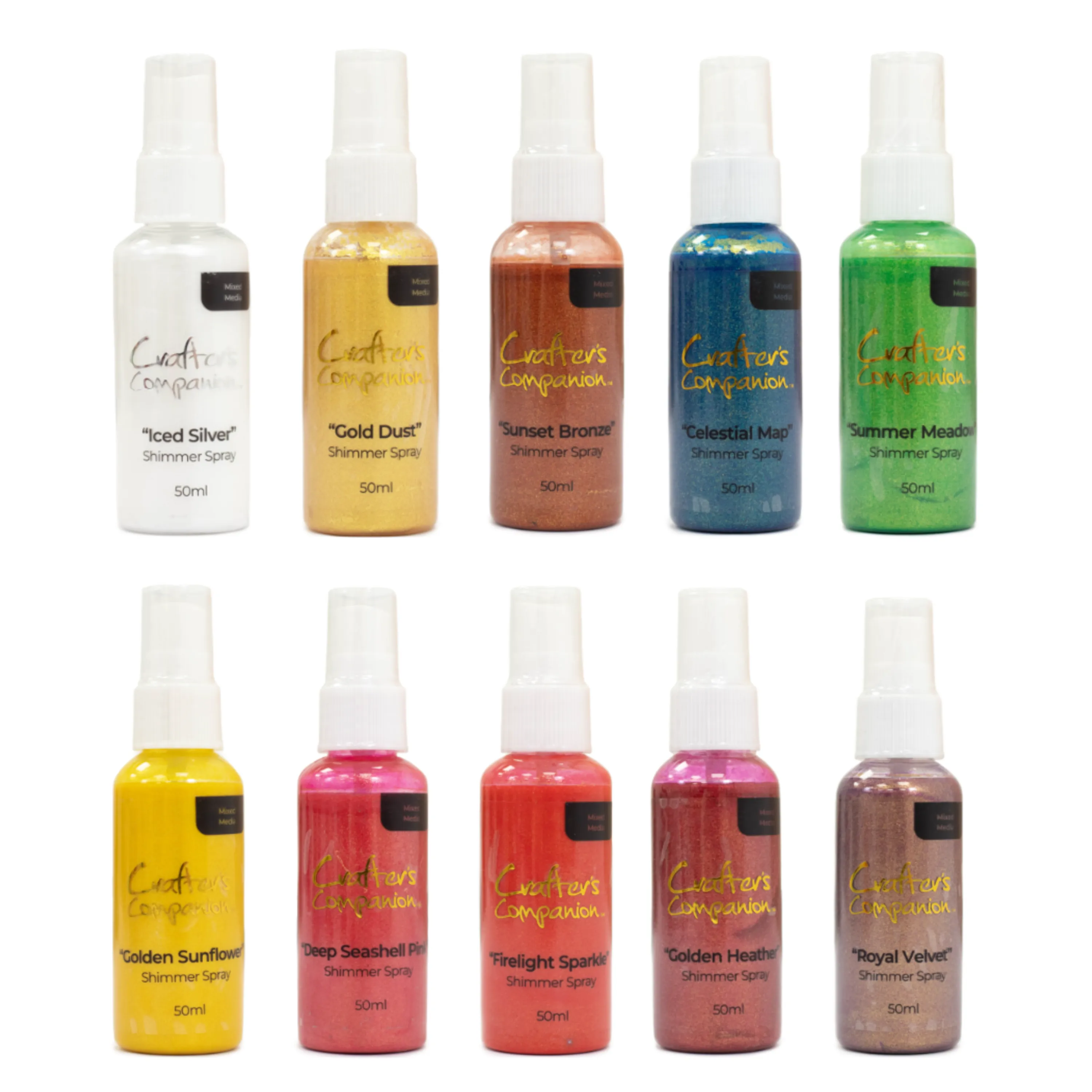 Crafter's Companion Shimmer Spray Complete Collection
