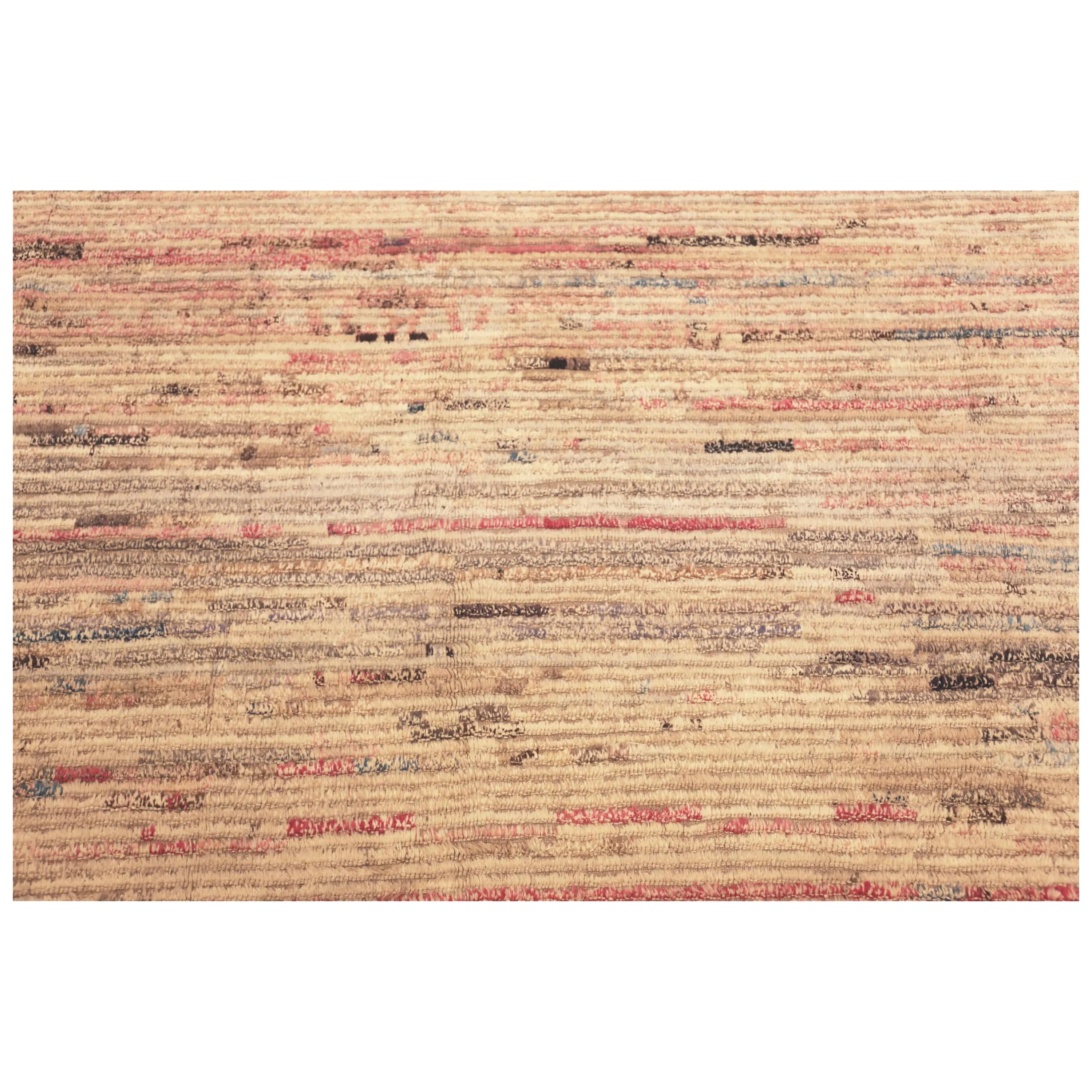 Cream Zameen Mid Century Modern Rug - 8'9" x 10'9"