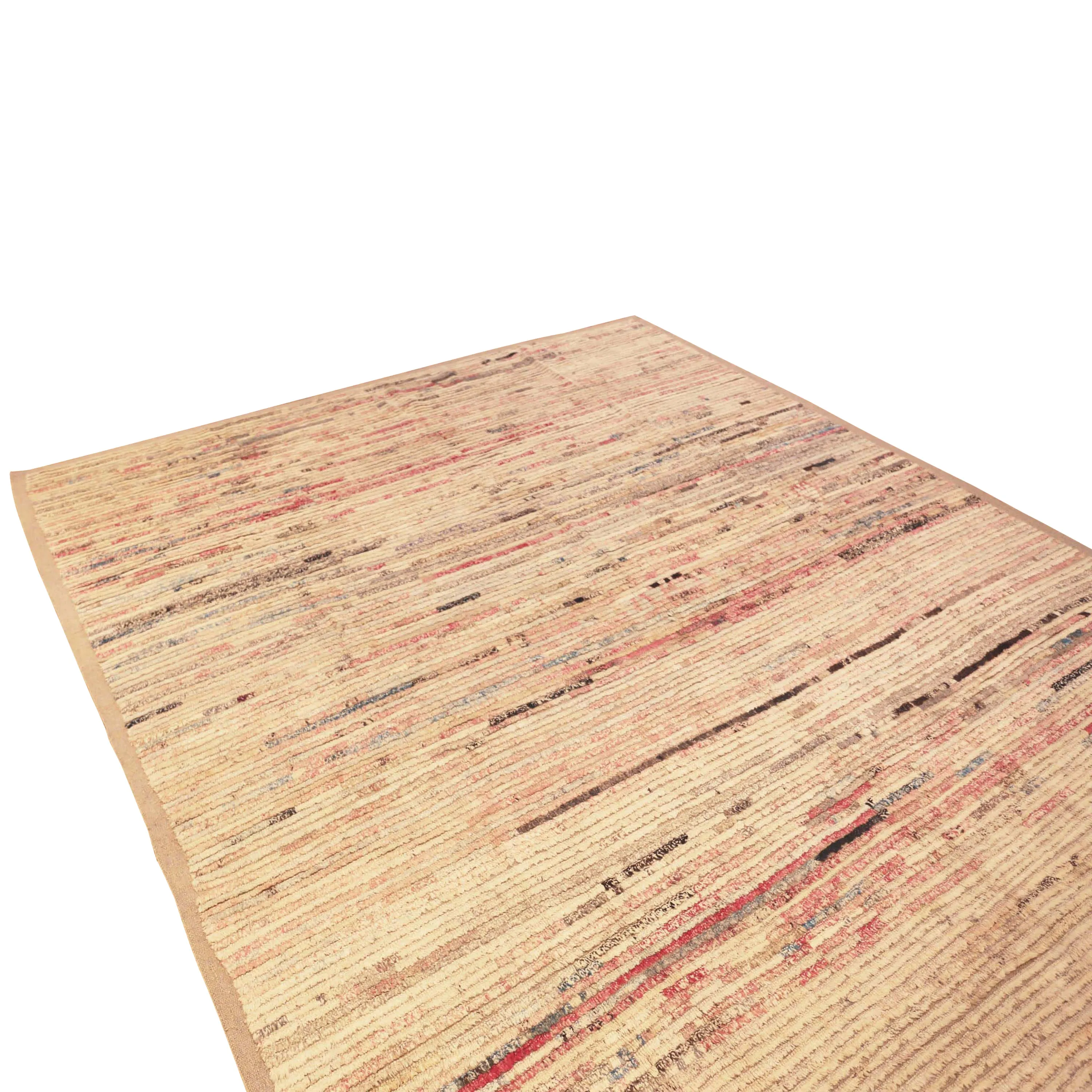 Cream Zameen Mid Century Modern Rug - 8'9" x 10'9"