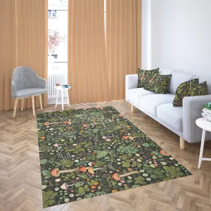 Dark Cottagecore Mushroom Rug
