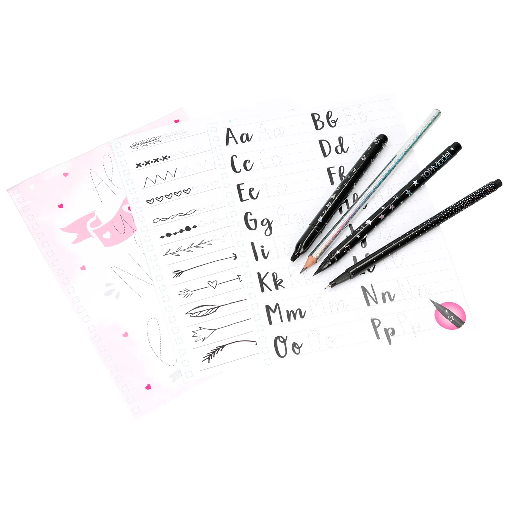 Depesche Topmodel Hand Lettering Set Note Book and Pens