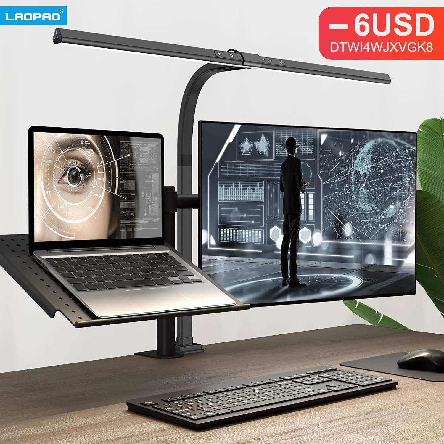Desk Lamps Office 24W Brightest 5Color Modes and 5 Dimmable Eye Protection lamp