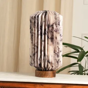 Drum Marble Print Table Lamp