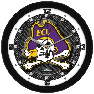 East Carolina Wall Clock - Carbon Fiber Textured