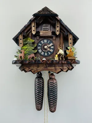 Eight Day Cuckoo Clock Cottage - Man Chopping Wood