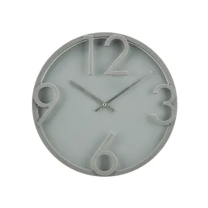 Emmie Gray Plastic Clock 30cm