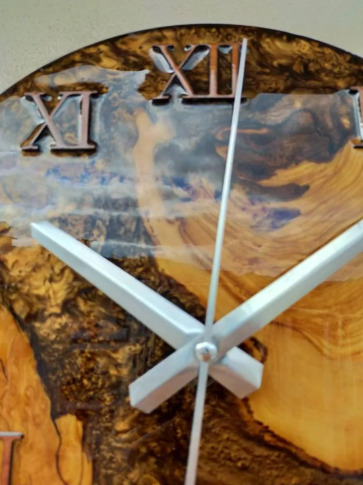 Epoxy Wall Clock, Resin Wall Clock, Wooden Wall Clock, Large wall clock