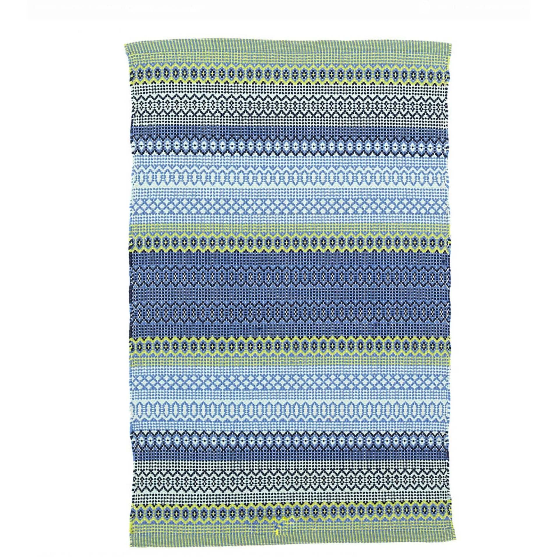 Fiesta Stripe French Blue/Green Indoor/Outdoor Rug