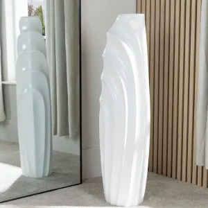 Fin Vase Matte White - 100cm