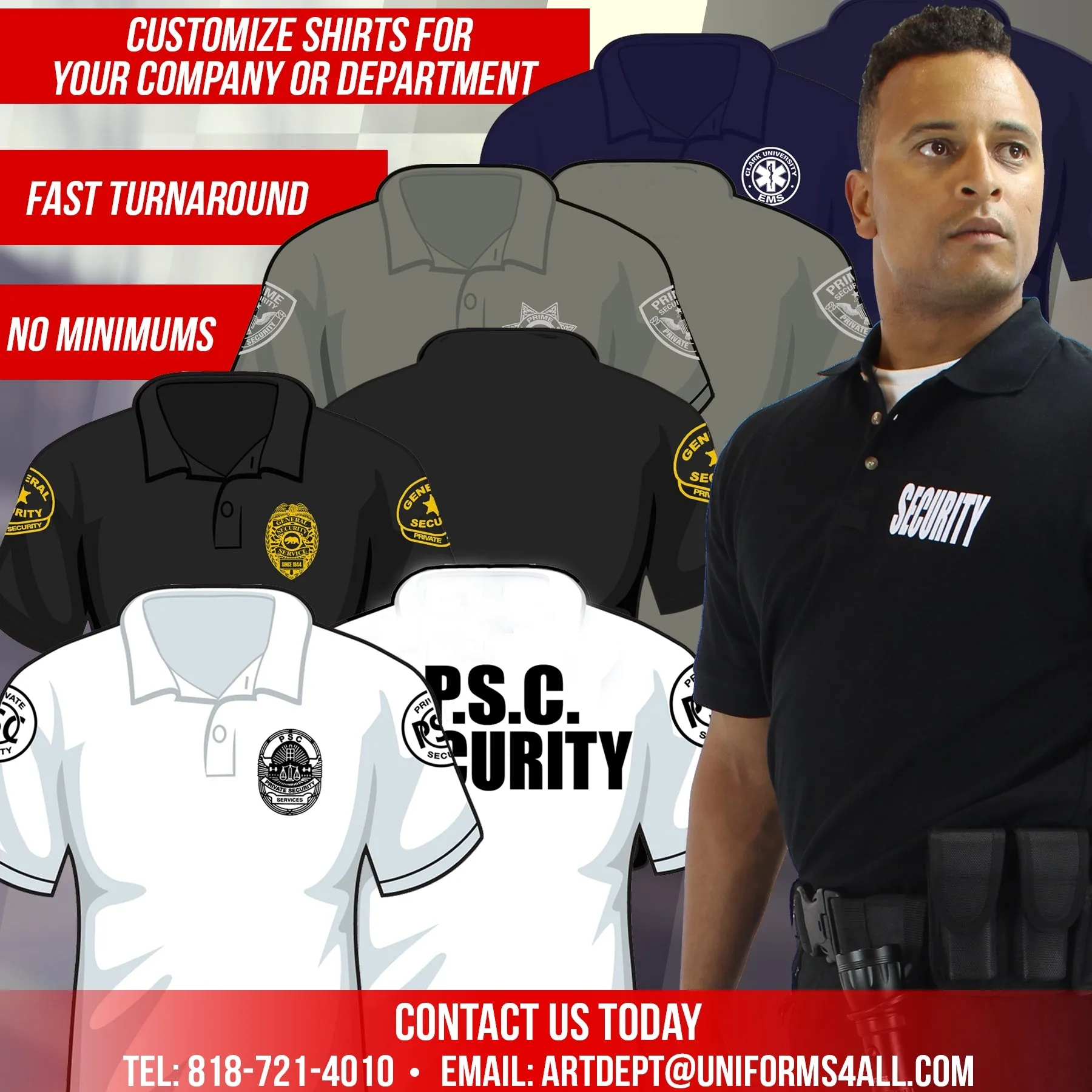 First Class Men's Long Sleeve Tactical Jersey Polo Shirt