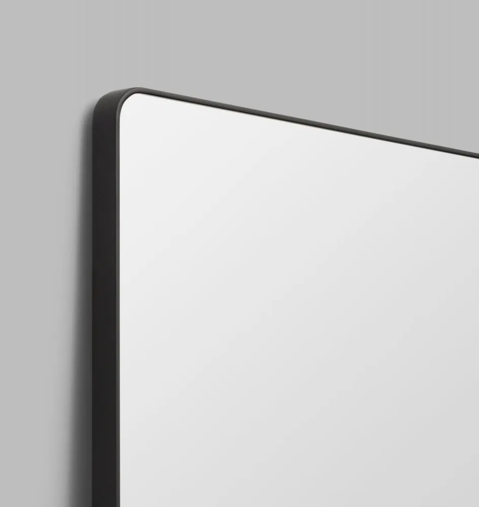 Flynn | Curved Rectangle Mirror Black