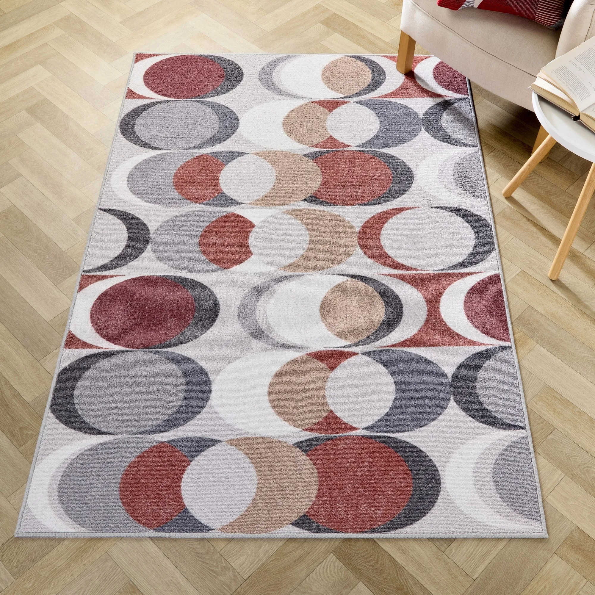 Fusion Sander Washable Rug - Spice