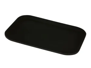 Genware GG1520BLK Gengrip 15" x 20" Rect. Non-Slip Tray Black