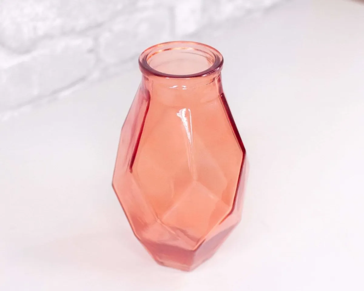 Geometric Glass Vase (Multiple Colors)