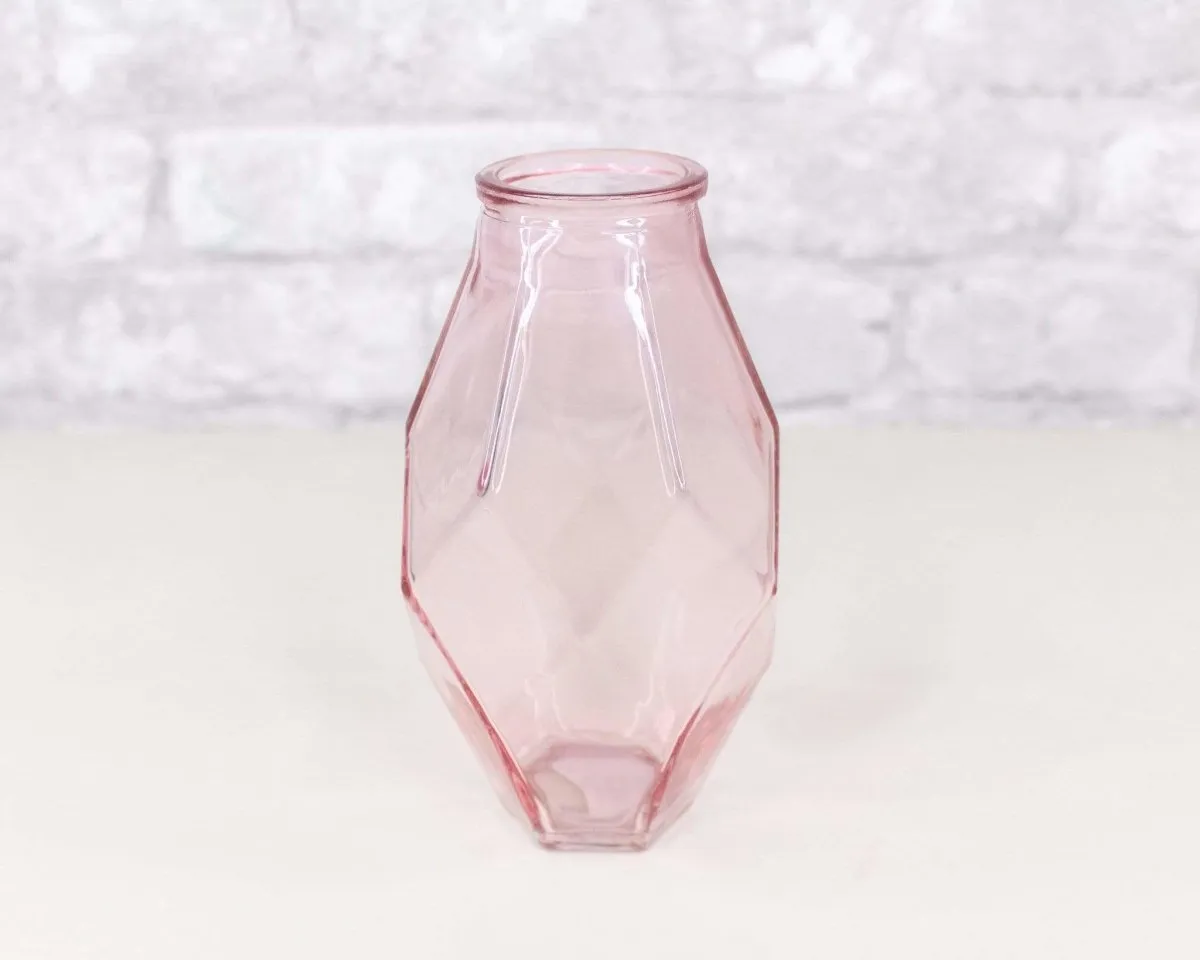 Geometric Glass Vase (Multiple Colors)