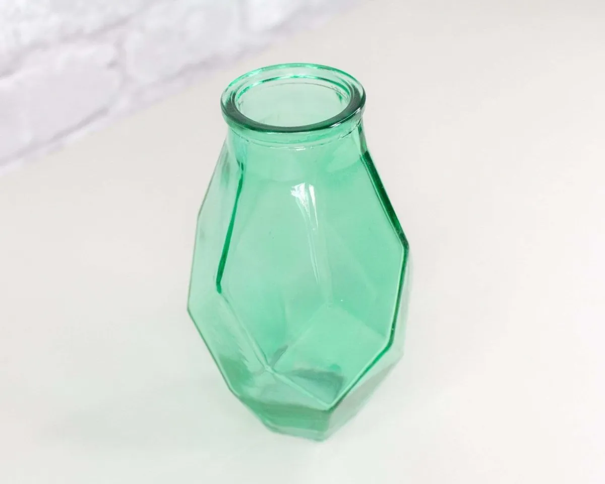 Geometric Glass Vase (Multiple Colors)