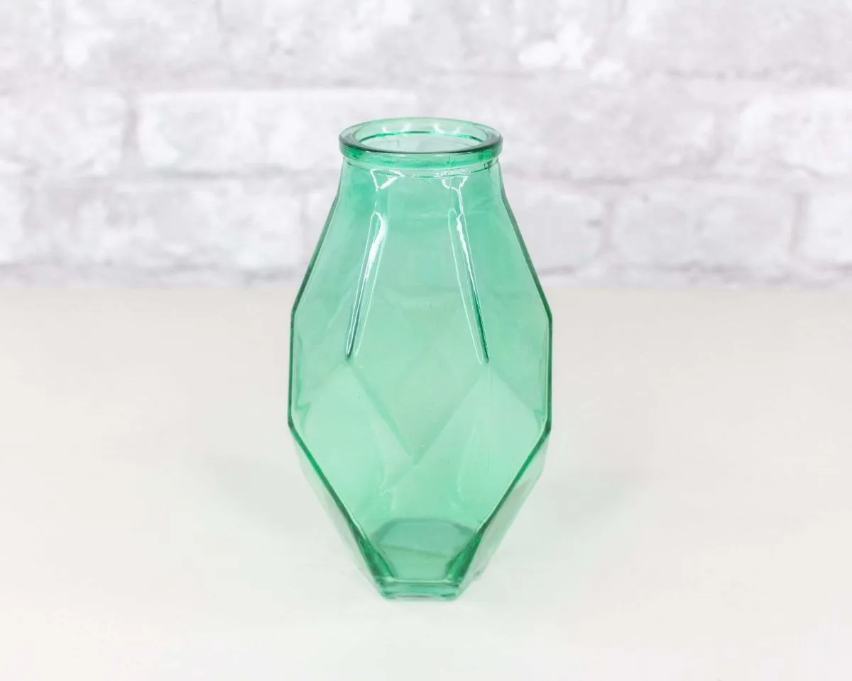 Geometric Glass Vase (Multiple Colors)