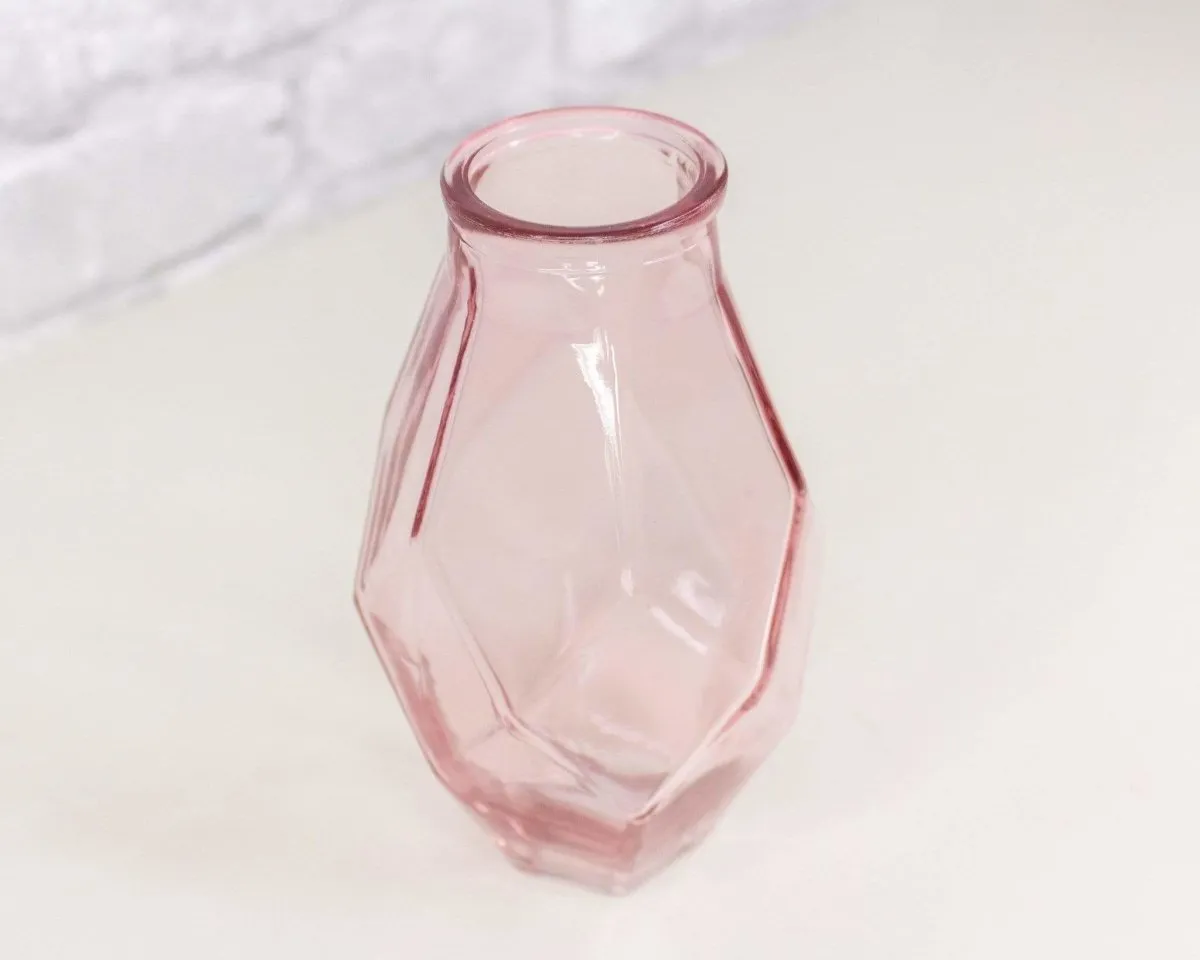 Geometric Glass Vase (Multiple Colors)