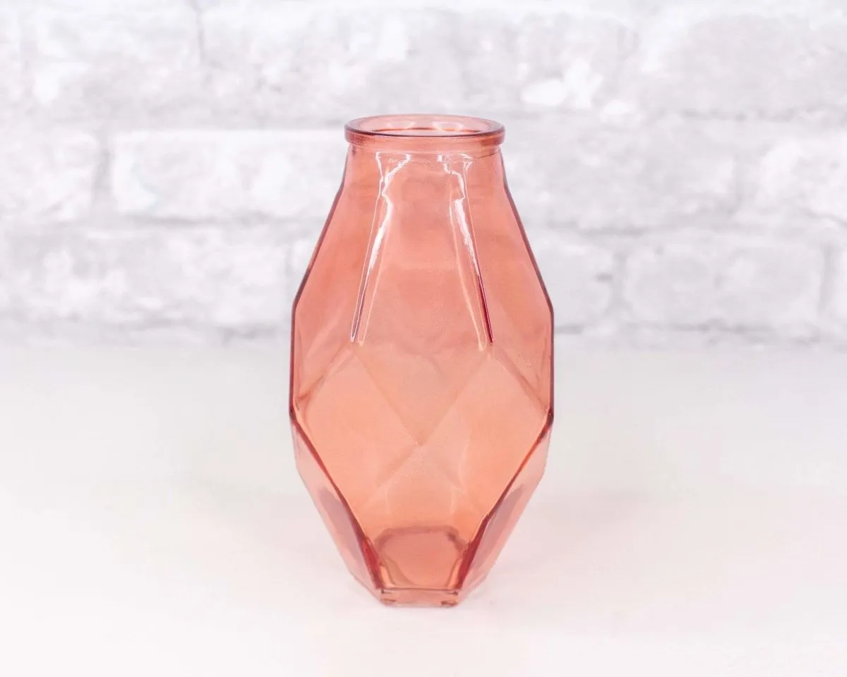 Geometric Glass Vase (Multiple Colors)