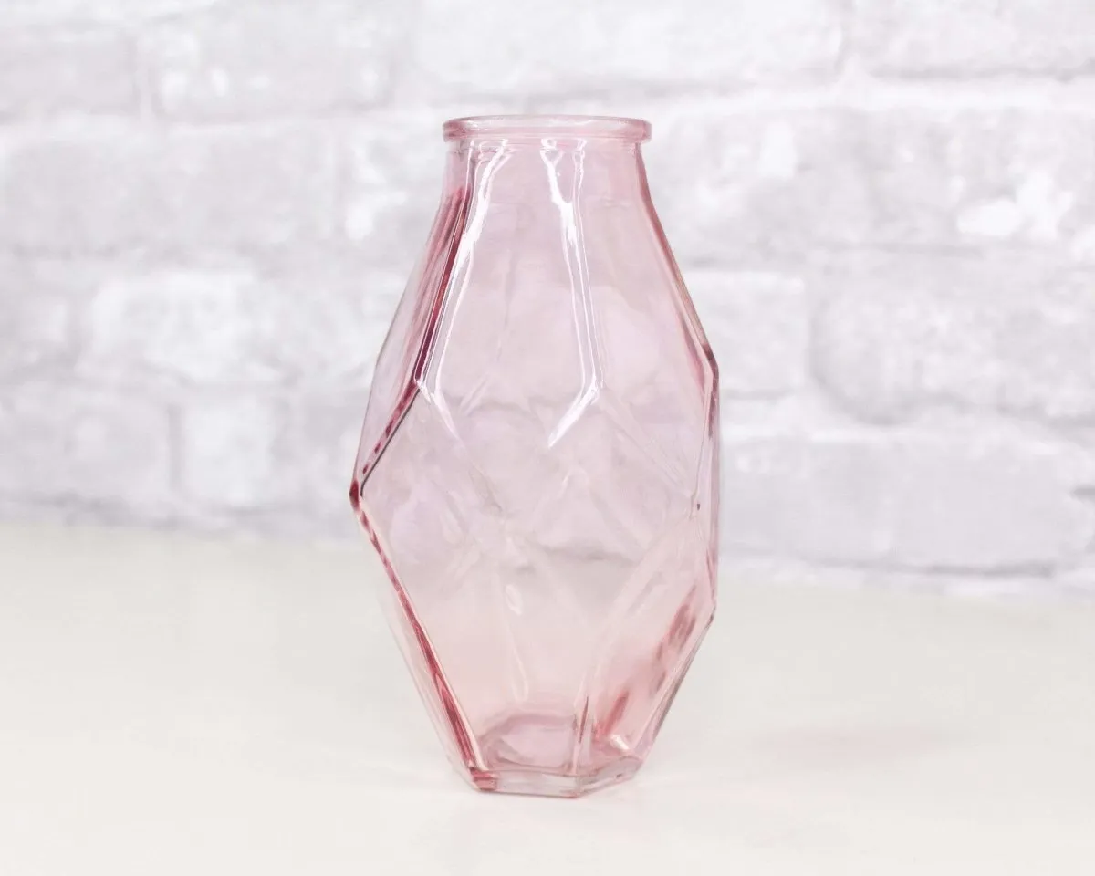 Geometric Glass Vase (Multiple Colors)