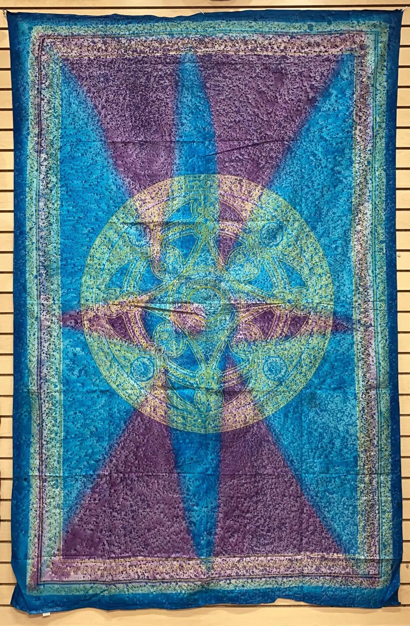 Geometric Tie-Dye Tapestry
