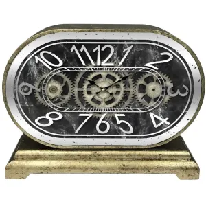Gold Mantle Clock With Movements 40 x 30cm