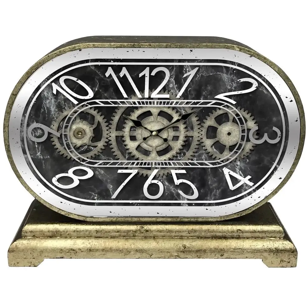 Gold Mantle Clock With Movements 40 x 30cm