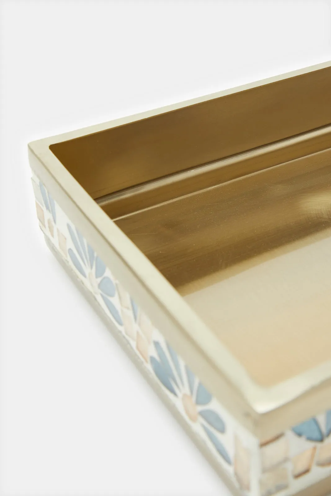 Gold Mosaic Rectangle Amenity Tray