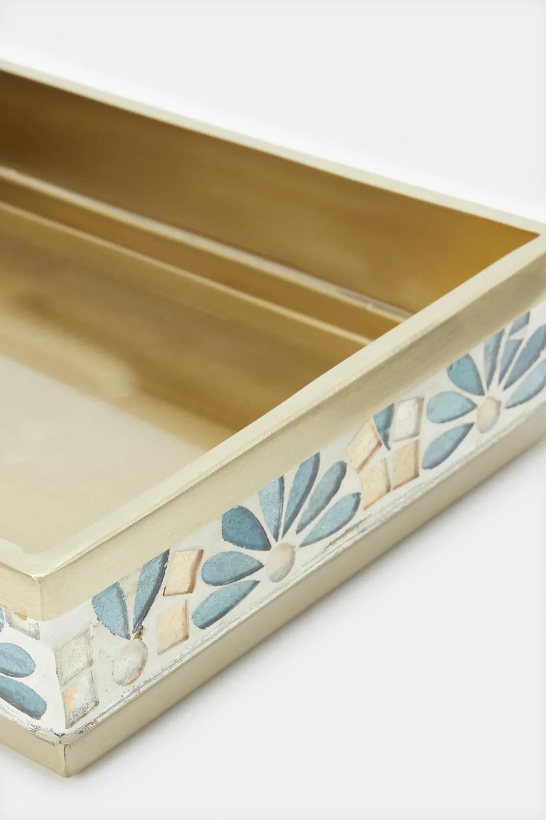Gold Mosaic Rectangle Amenity Tray