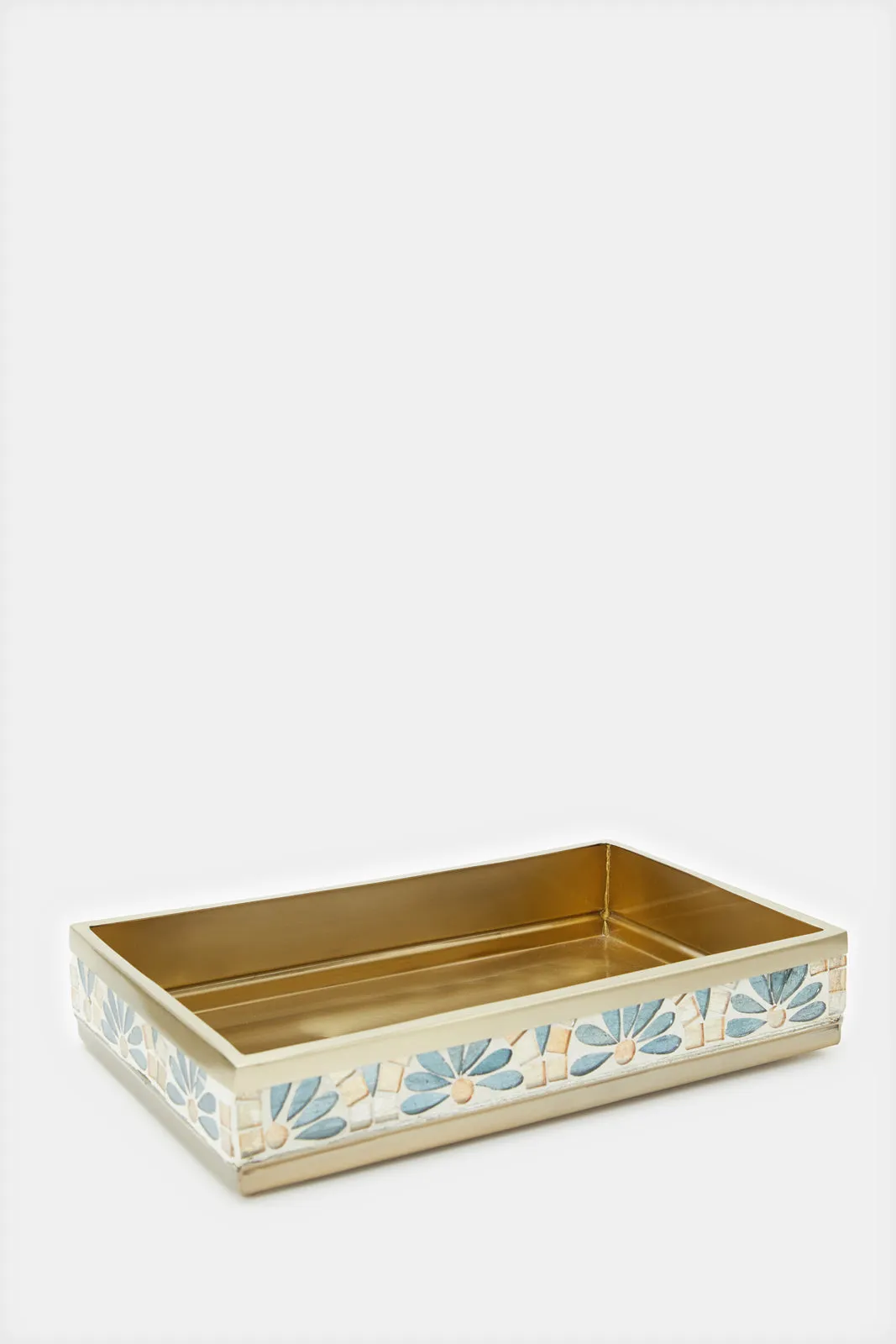 Gold Mosaic Rectangle Amenity Tray