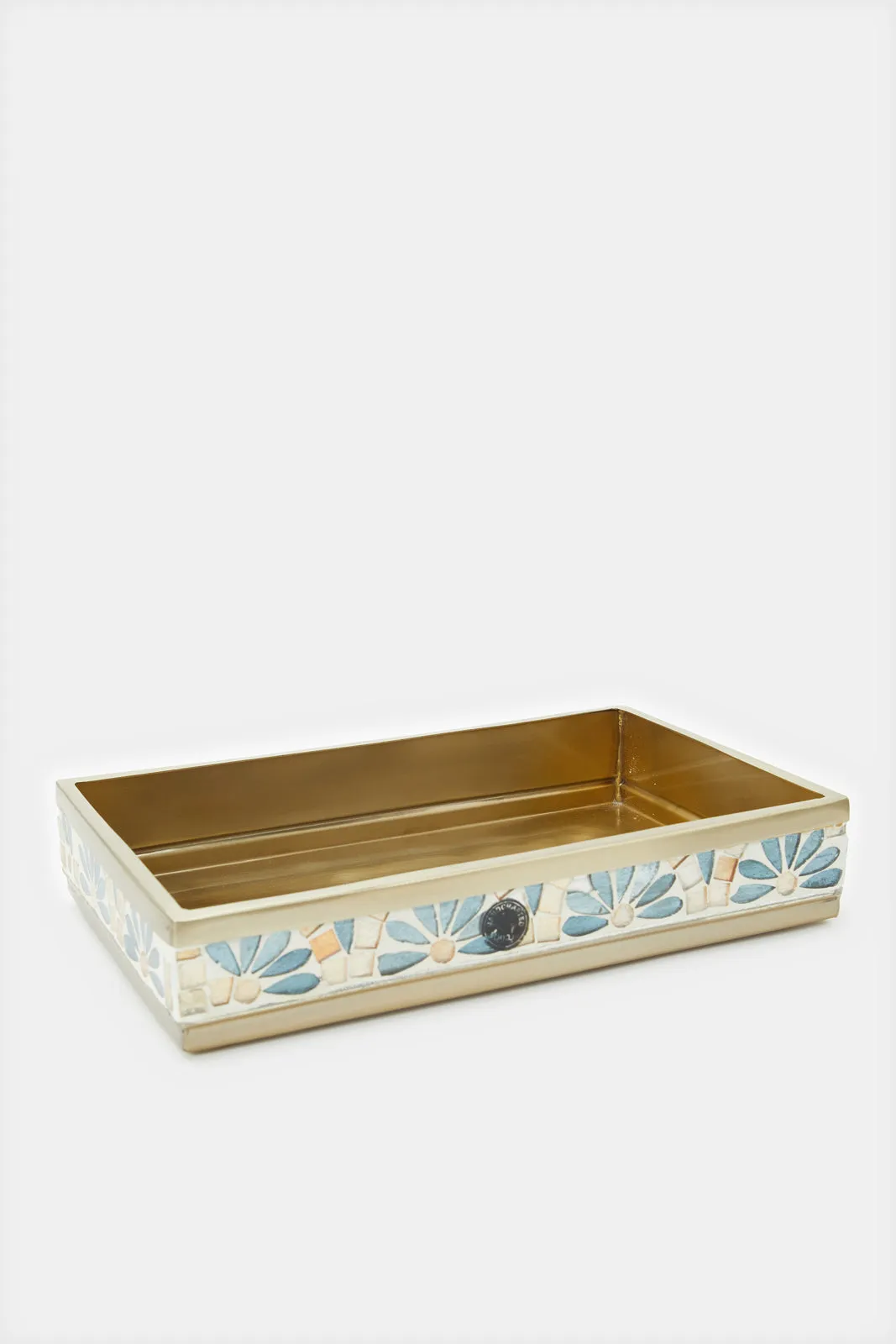 Gold Mosaic Rectangle Amenity Tray