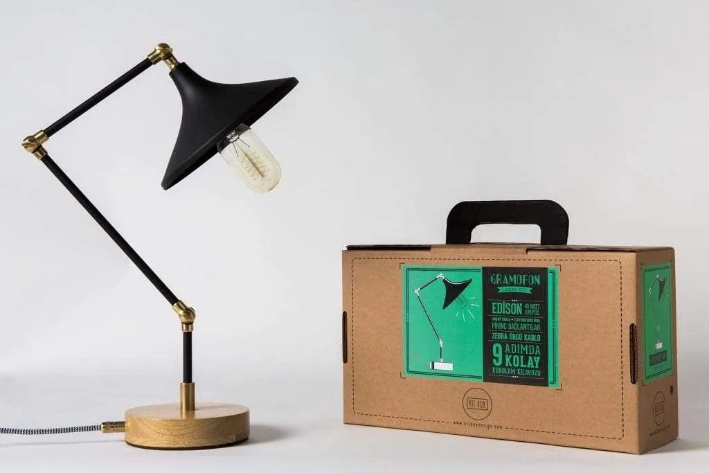 Gramophone - Industrial Black Desk Lamp
