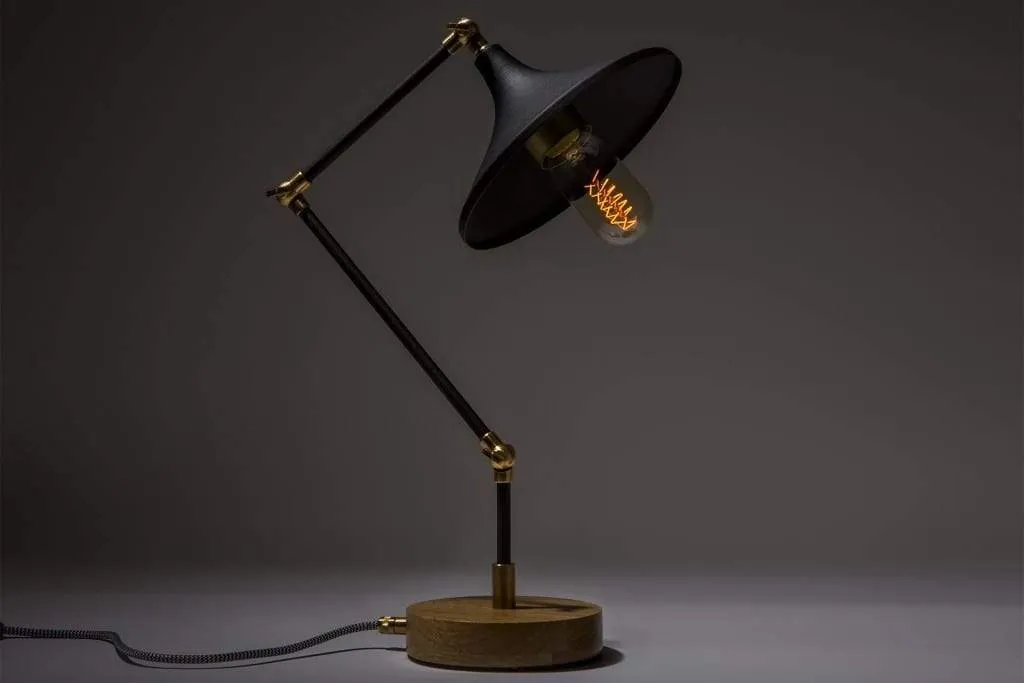 Gramophone - Industrial Black Desk Lamp