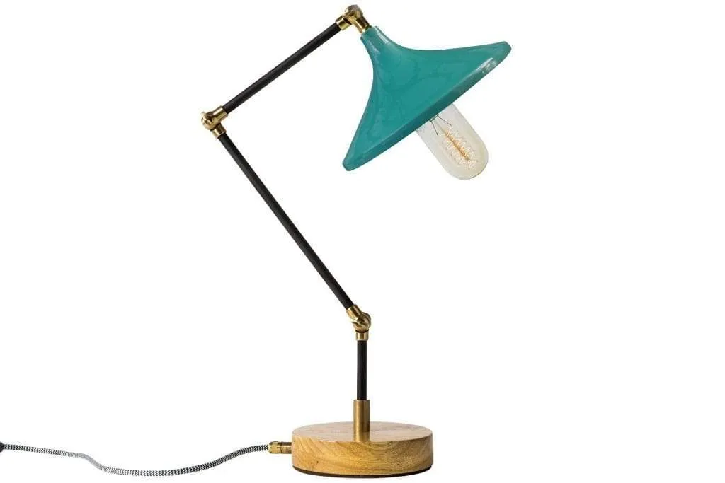 Gramophone - Industrial Teal Desk Lamp