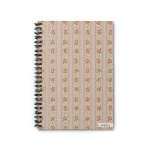 “Granny Floral Stripes”  Spiral Notebook - Ruled Line - by Christy Beasley