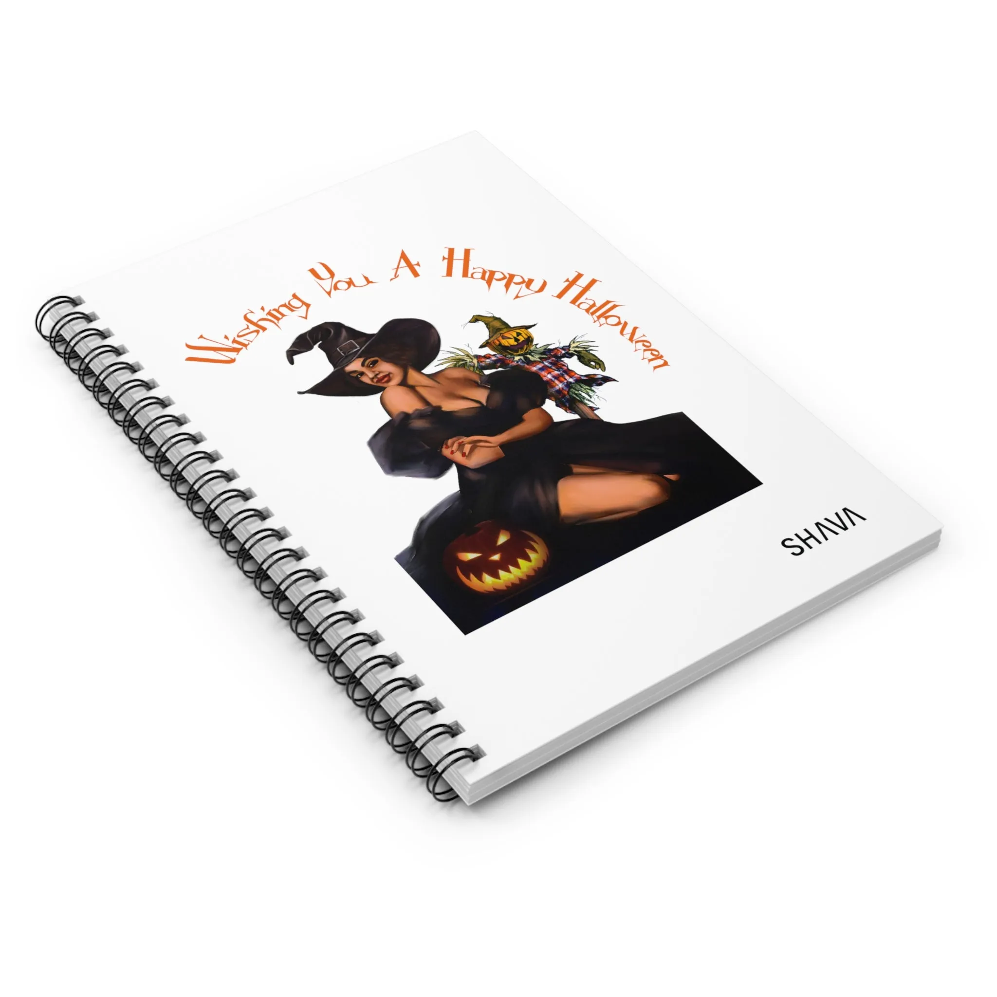 Halloween/ Spiral Notebook - Ruled Line/ Wishing You A Happy Halloween