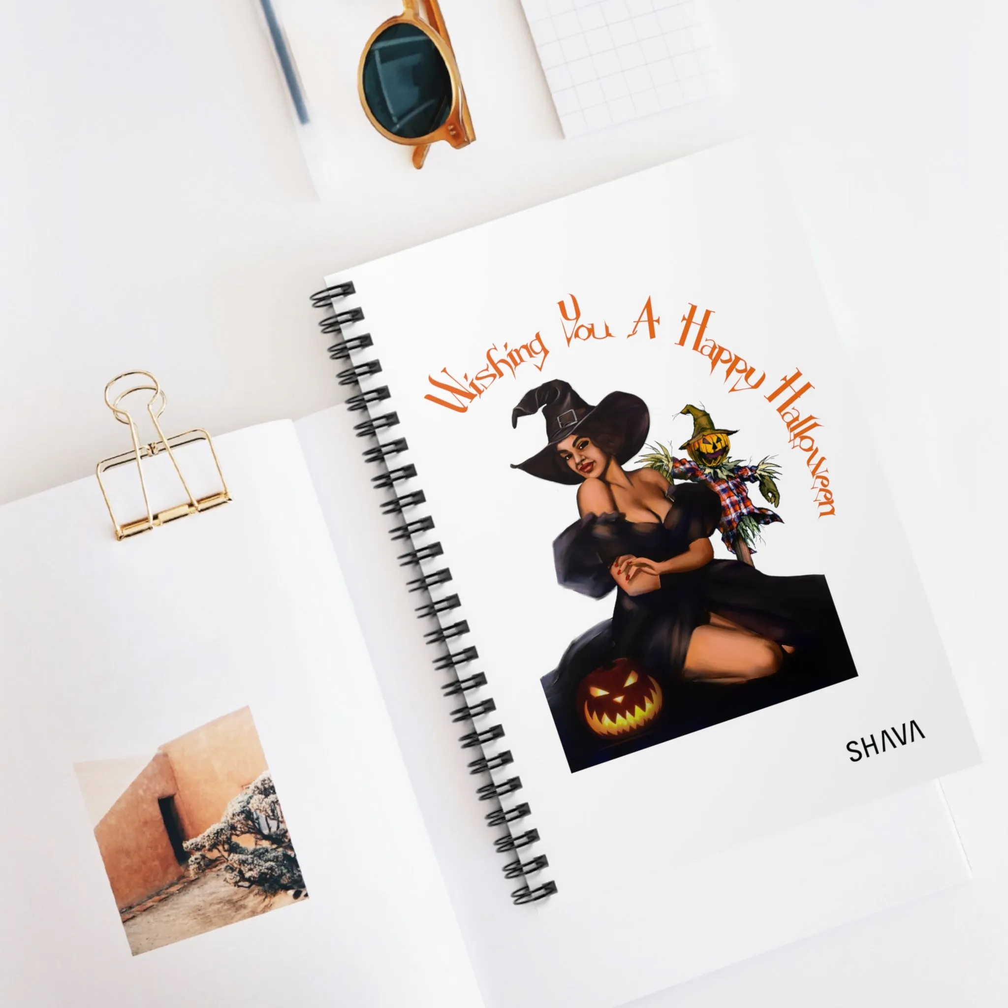 Halloween/ Spiral Notebook - Ruled Line/ Wishing You A Happy Halloween