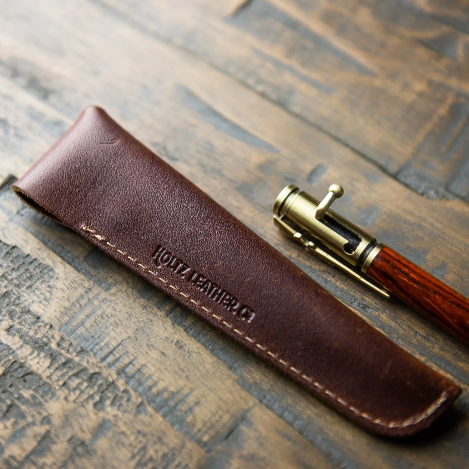 Hand-Turned Rose Wood .30 Caliber Bolt Action Pen   Pen Sleeve