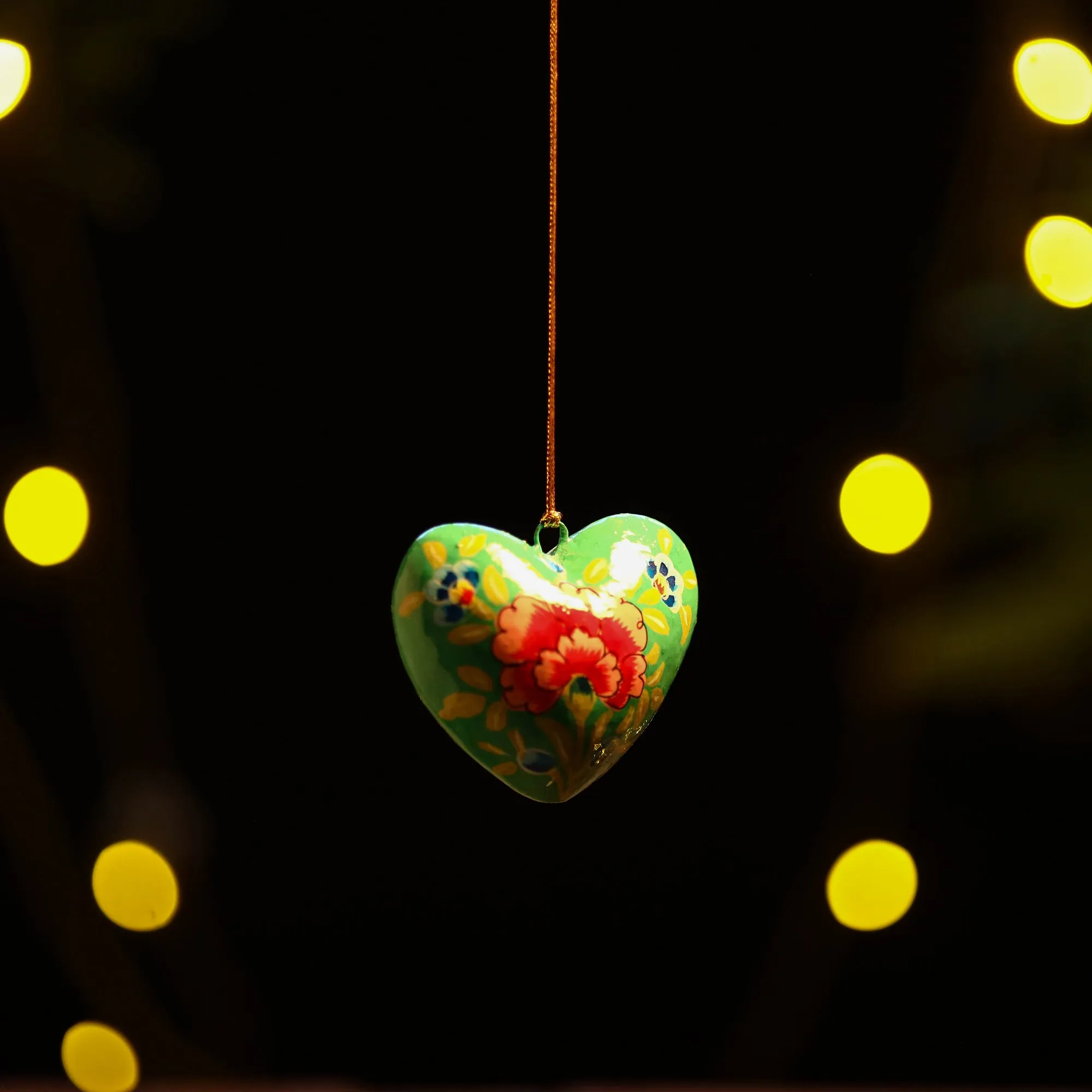 Heart - Kashmir Handpainted Christmas Decor Ornament 53