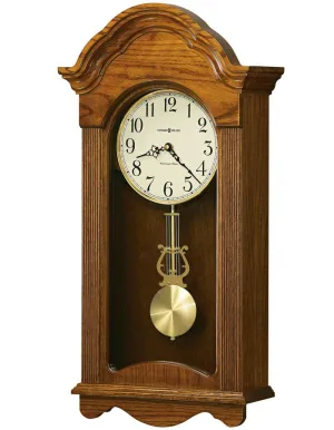 Howard Miller Jayla Pendulum Wall Clock - Legacy Oak Finish - Chiming
