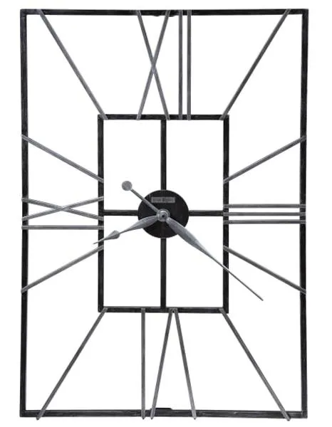 Howard Miller Park Slope Oversized Wall Clock - Rectangular Wrought Iron Frame