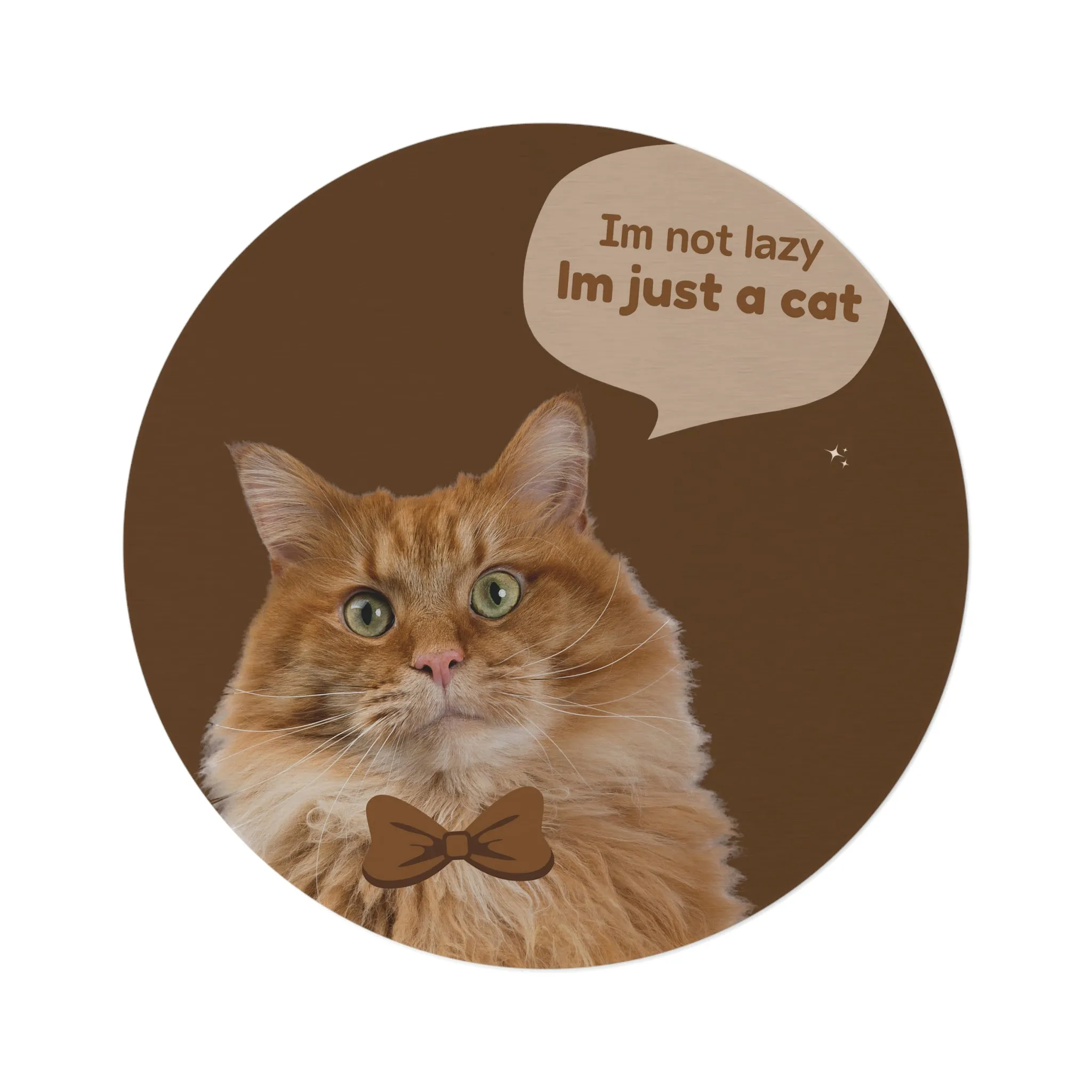 Im Not lazy Im Just a Cat POD Round Rug