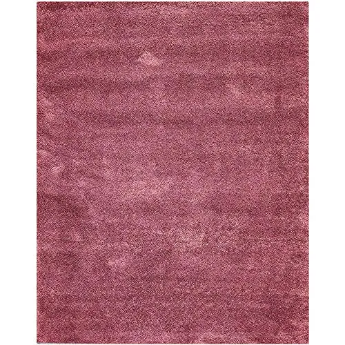 imra carpet Soft Modern Shag Area Rugs Fluffy Living Room Carpet Comfy Bedroom Home Decorate Floor Kids Playing Mat 2 Feet by 3 Feet, Bluse-Pink